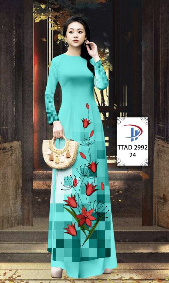Vải Áo Dài Hoa In 3D AD TTAD2992 59